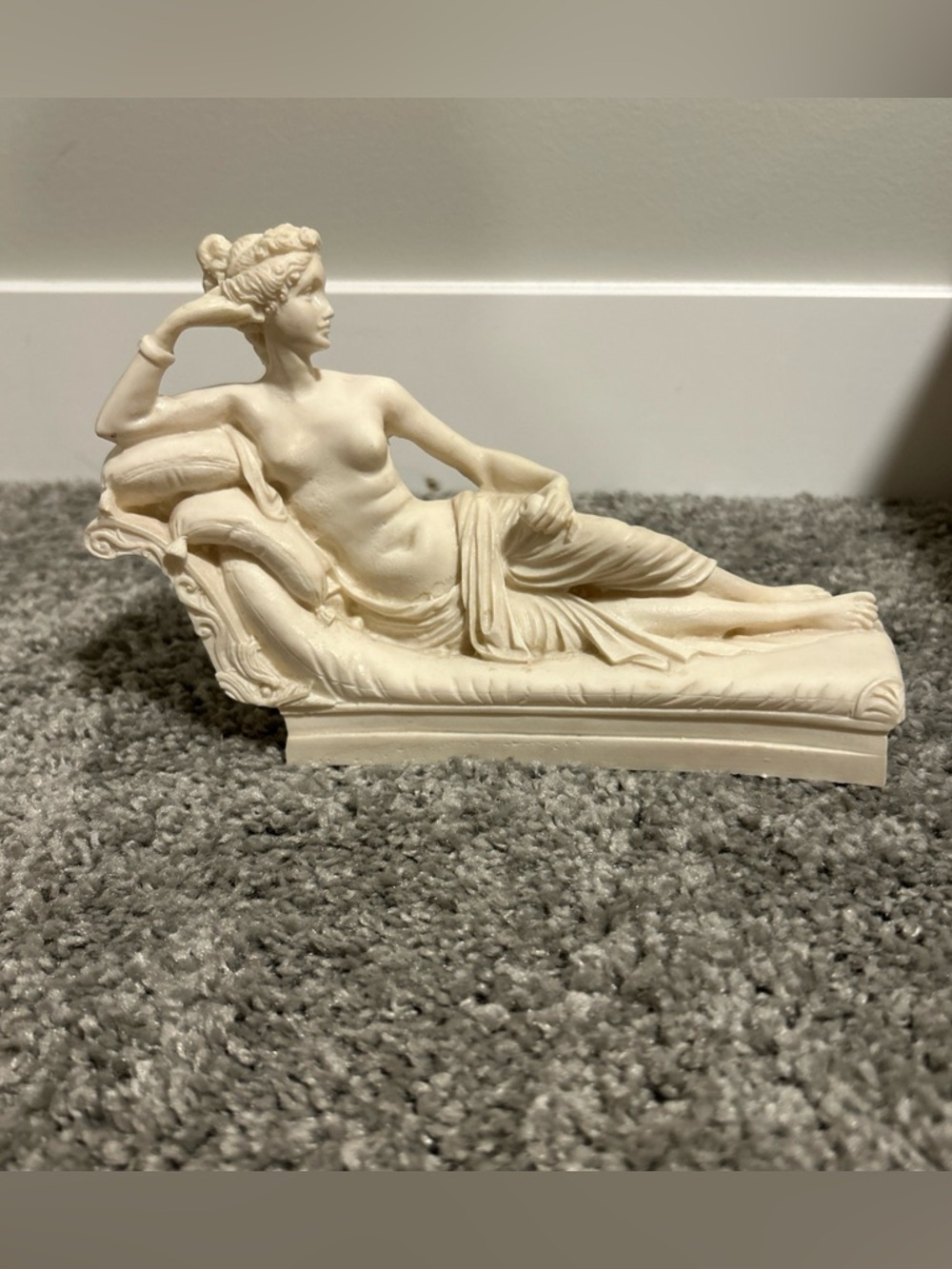 Italian alabaster sculpture of a reclining Venus